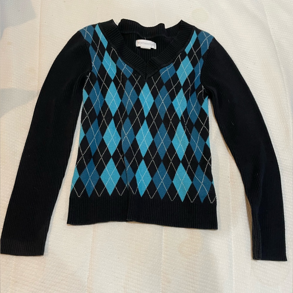 Worthington plaid sweater